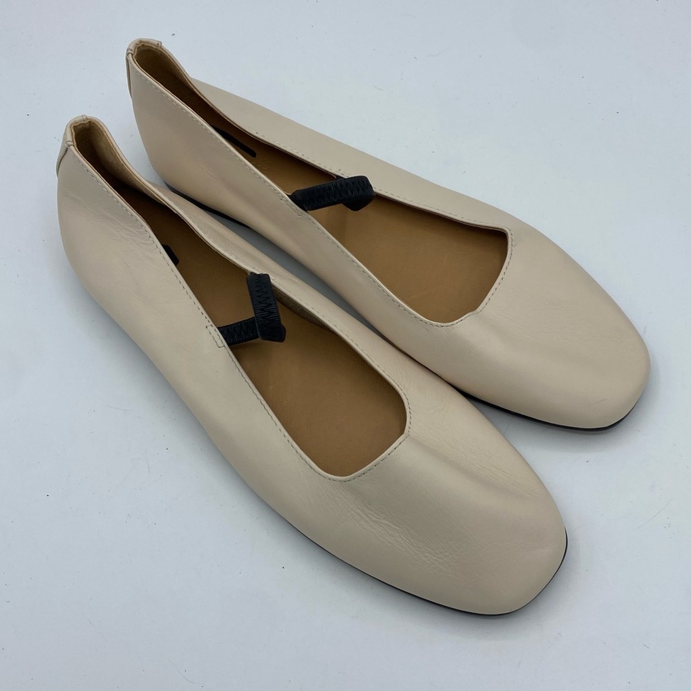 Madewell Greta ballet flats size 8.5 off white and black balletcore ballerina